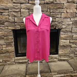 Worthington Fuchsia Sleeveless Blouse